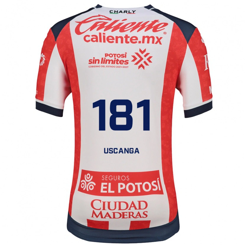 Danxen Bambino Maglia Darwin Uscanga #181 Rosso Bianco Nero Kit Gara Home 2026/27 Maglietta