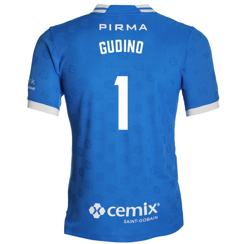 Danxen Bambino Maglia Andrés Gudiño #1 Blu Bianco Rosso Kit Gara Home 2026/27 Maglietta