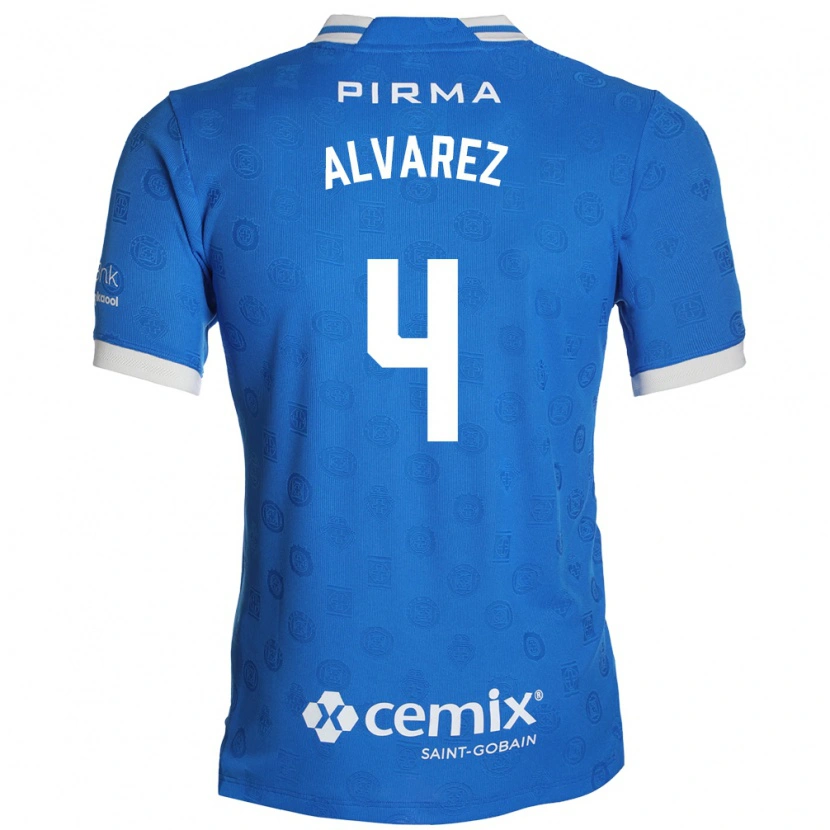 Danxen Bambino Maglia Gabriela Alvarez #4 Blu Bianco Rosso Kit Gara Home 2026/27 Maglietta