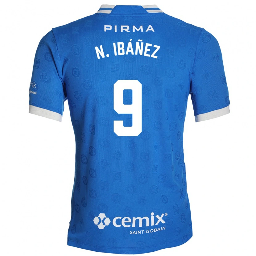 Danxen Bambino Maglia Nicolás Ibáñez #9 Blu Bianco Rosso Kit Gara Home 2026/27 Maglietta