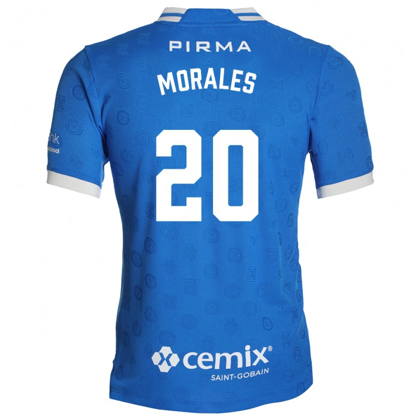 Danxen Bambino Maglia Ivan Morales #20 Blu Bianco Rosso Kit Gara Home 2026/27 Maglietta