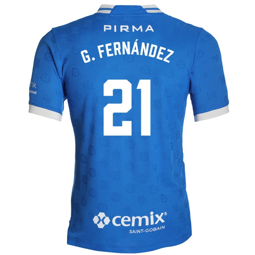 Danxen Bambino Maglia Gabriel Fernández #21 Blu Bianco Rosso Kit Gara Home 2026/27 Maglietta