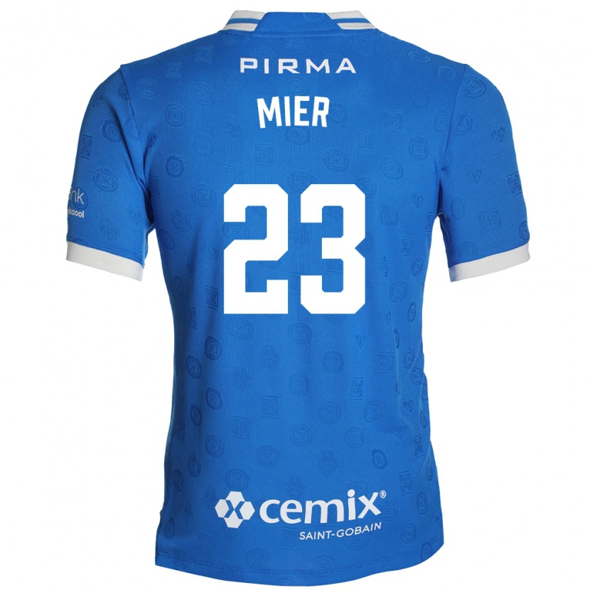 Danxen Bambino Maglia Kevin Mier #23 Blu Bianco Rosso Kit Gara Home 2026/27 Maglietta