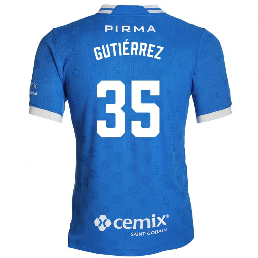 Danxen Bambino Maglia Luis Gutiérrez #35 Blu Bianco Rosso Kit Gara Home 2026/27 Maglietta