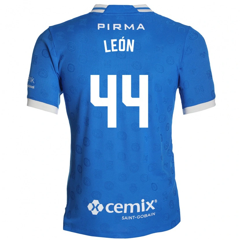 Danxen Bambino Maglia Cristhian León #44 Blu Bianco Rosso Kit Gara Home 2026/27 Maglietta