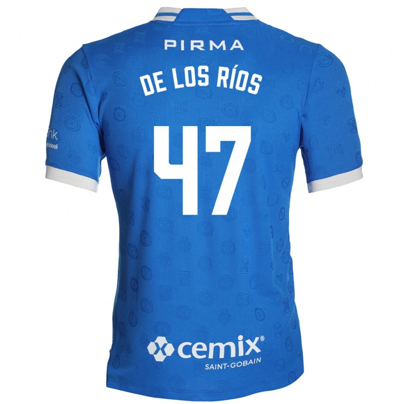 Danxen Bambino Maglia Sergio De Los Ríos #47 Blu Bianco Rosso Kit Gara Home 2026/27 Maglietta