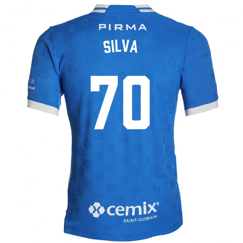 Danxen Bambino Maglia Iván Silva #70 Blu Bianco Rosso Kit Gara Home 2026/27 Maglietta