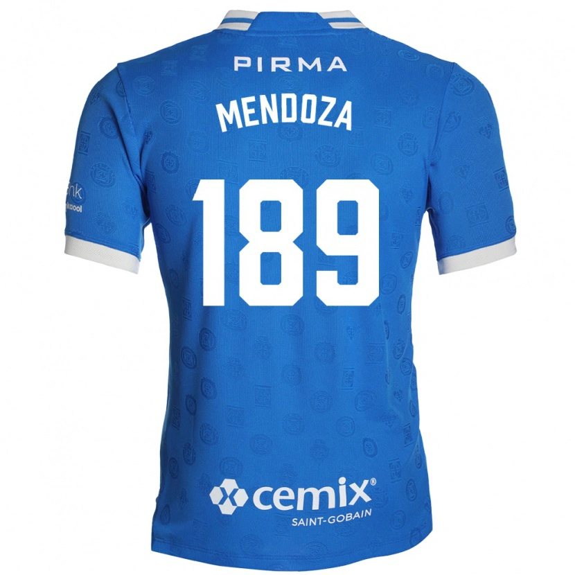 Danxen Bambino Maglia José Mendoza #189 Blu Bianco Rosso Kit Gara Home 2026/27 Maglietta