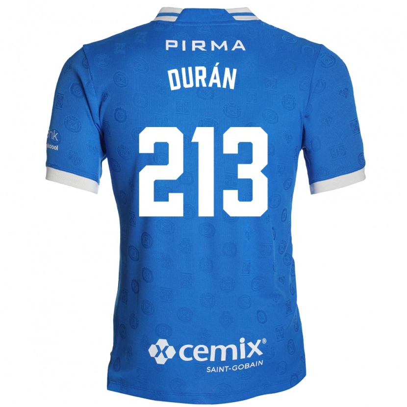 Danxen Bambino Maglia Jeyson Durán #213 Blu Bianco Rosso Kit Gara Home 2026/27 Maglietta