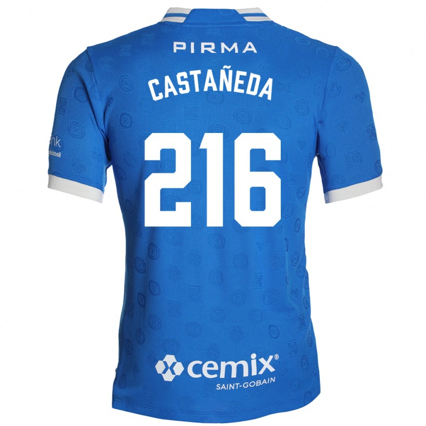 Danxen Bambino Maglia Ian Castañeda #216 Blu Bianco Rosso Kit Gara Home 2026/27 Maglietta