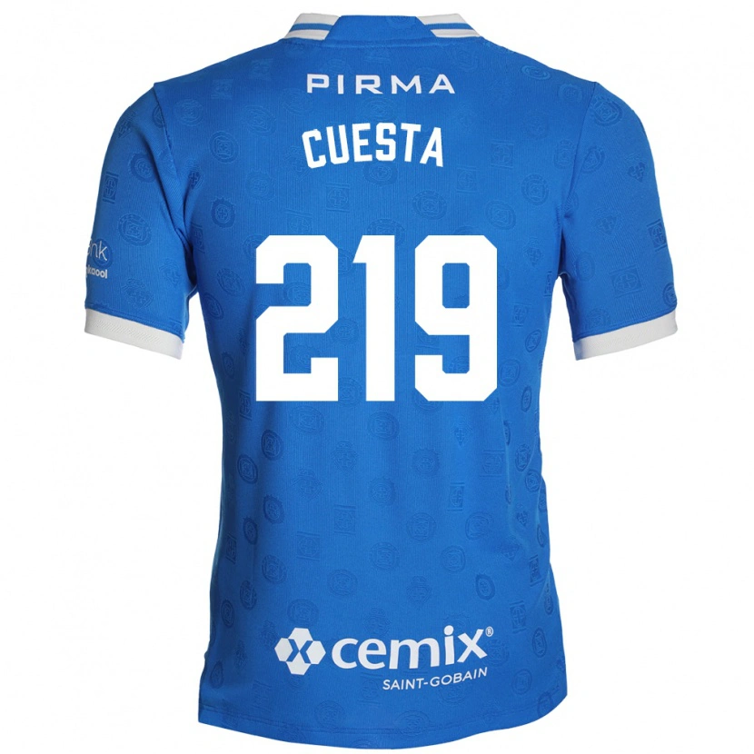 Danxen Bambino Maglia Íñigo Cuesta #219 Blu Bianco Rosso Kit Gara Home 2026/27 Maglietta