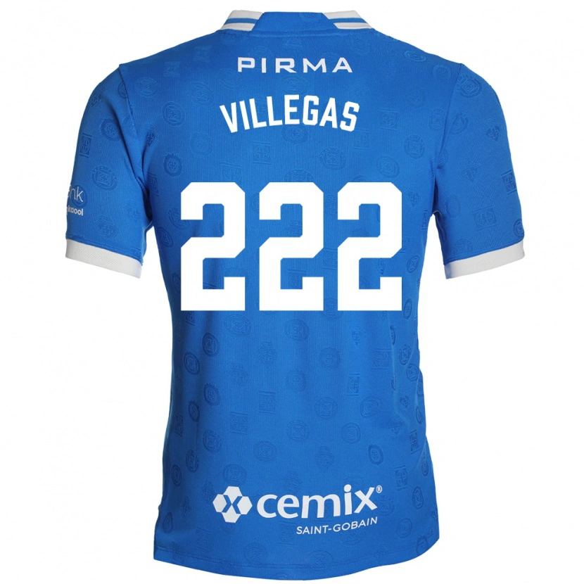 Danxen Bambino Maglia Eric Villegas #222 Blu Bianco Rosso Kit Gara Home 2026/27 Maglietta