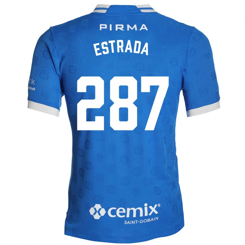 Danxen Bambino Maglia Hernán Estrada #287 Blu Bianco Rosso Kit Gara Home 2026/27 Maglietta