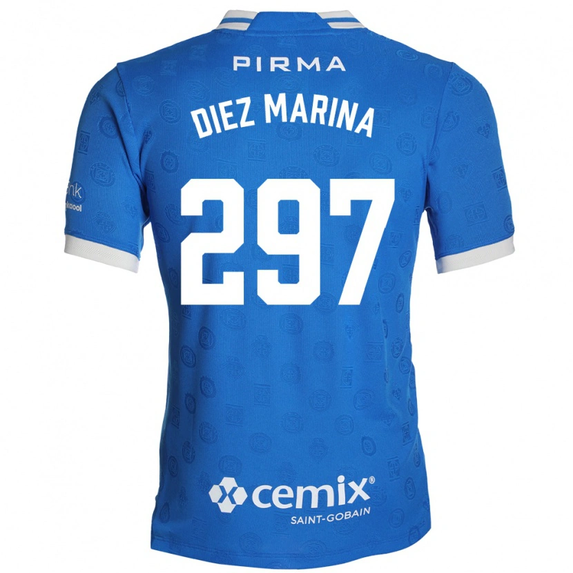 Danxen Bambino Maglia Edgar Diez Marina #297 Blu Bianco Rosso Kit Gara Home 2026/27 Maglietta