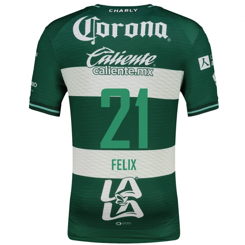 Danxen Bambino Maglia Judith Félix #21 Verde Bianco Kit Gara Home 2026/27 Maglietta