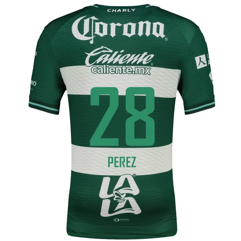 Danxen Bambino Maglia Geovanni Pérez #28 Verde Bianco Kit Gara Home 2026/27 Maglietta