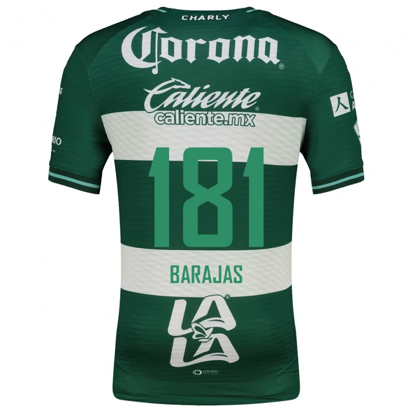 Danxen Bambino Maglia Sergio Barajas #181 Verde Bianco Kit Gara Home 2026/27 Maglietta