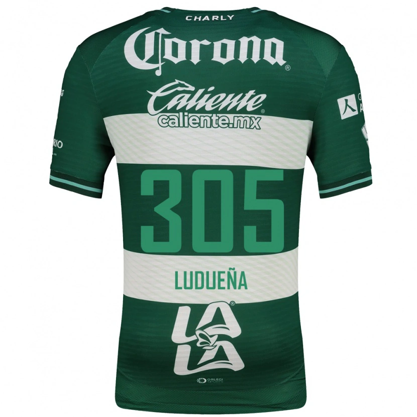 Danxen Bambino Maglia Daniel Ludueña #305 Verde Bianco Kit Gara Home 2026/27 Maglietta