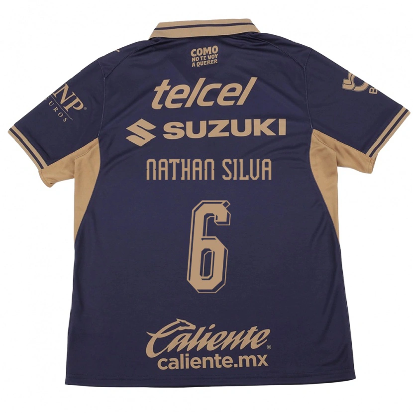 Danxen Bambino Maglia Nathan Silva #6 Viola Marrone Kit Gara Home 2026/27 Maglietta