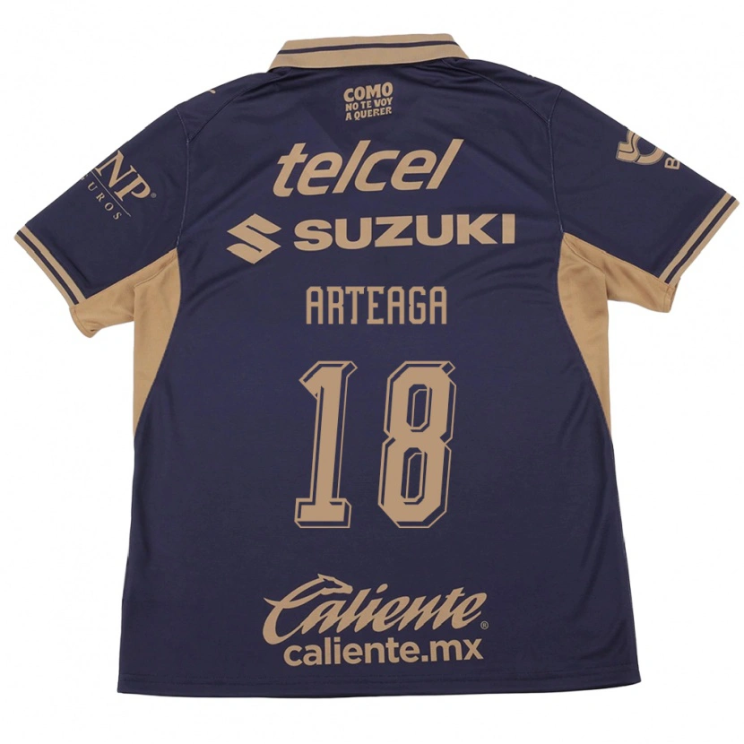 Danxen Bambino Maglia Víctor Arteaga #18 Viola Marrone Kit Gara Home 2026/27 Maglietta