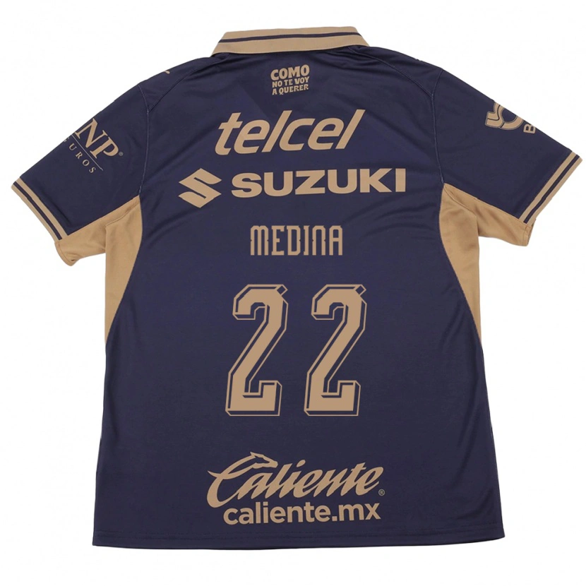 Danxen Bambino Maglia Alan Medina #22 Viola Marrone Kit Gara Home 2026/27 Maglietta
