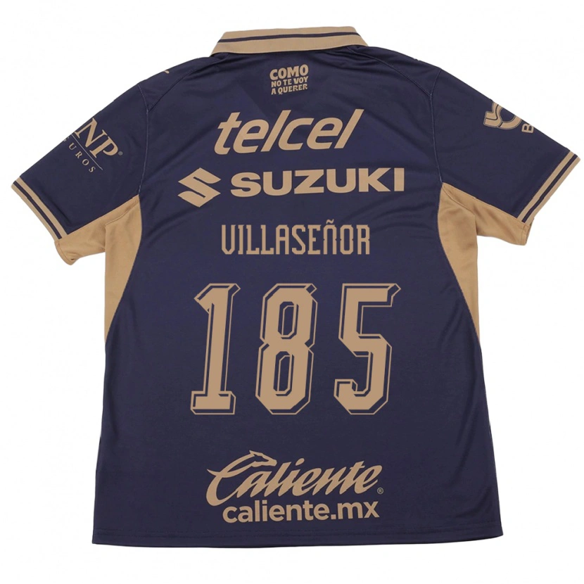 Danxen Bambino Maglia Emiliano Villaseñor #185 Viola Marrone Kit Gara Home 2026/27 Maglietta