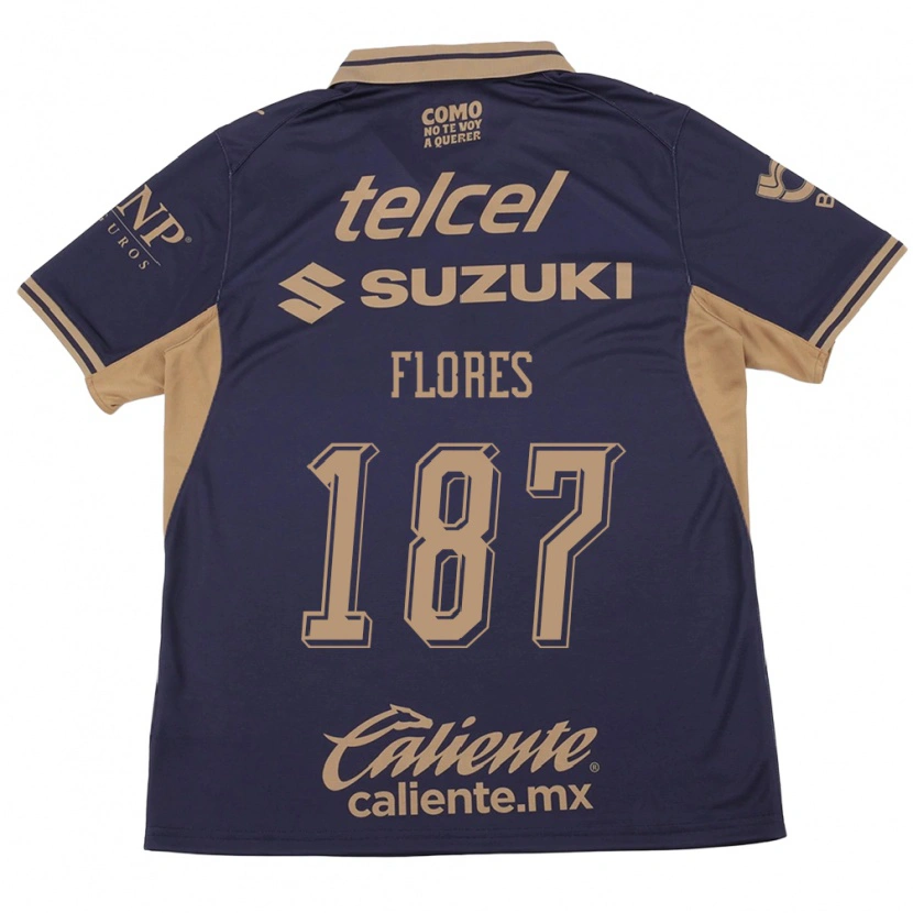 Danxen Bambino Maglia Jonathan Flores #187 Viola Marrone Kit Gara Home 2026/27 Maglietta