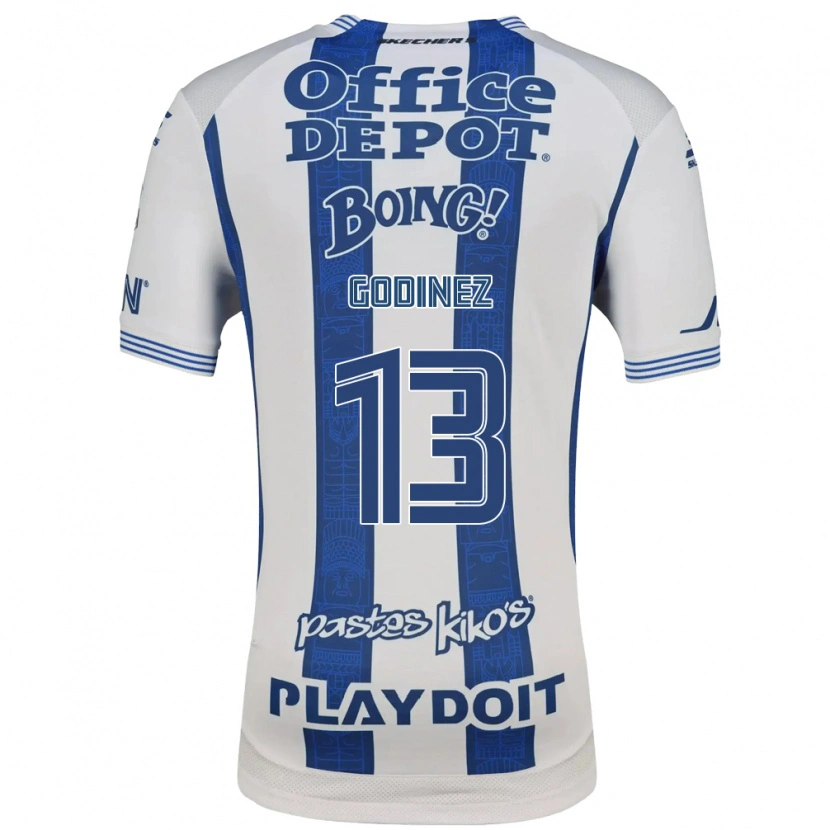 Danxen Bambino Maglia Alexandra Godinez #13 Bianco Blu Navy Kit Gara Home 2026/27 Maglietta
