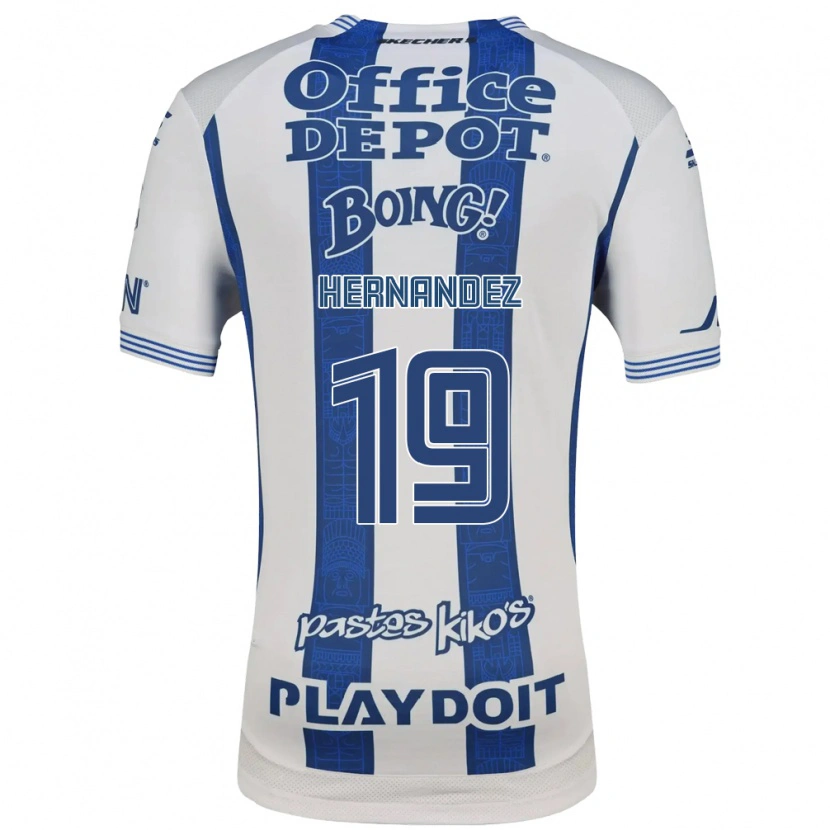 Danxen Bambino Maglia Illian Hernández #19 Bianco Blu Navy Kit Gara Home 2026/27 Maglietta