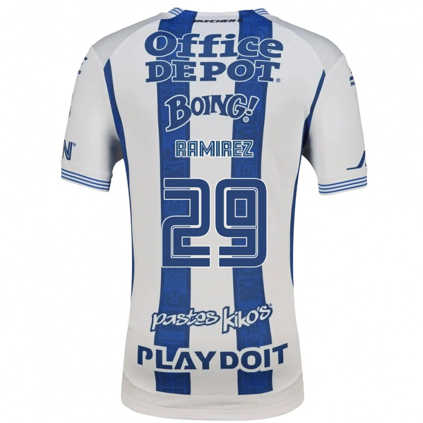 Danxen Bambino Maglia Elliana Ramirez #29 Bianco Blu Navy Kit Gara Home 2026/27 Maglietta