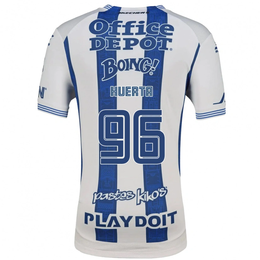 Danxen Bambino Maglia Edwin Huerta #96 Bianco Blu Navy Kit Gara Home 2026/27 Maglietta