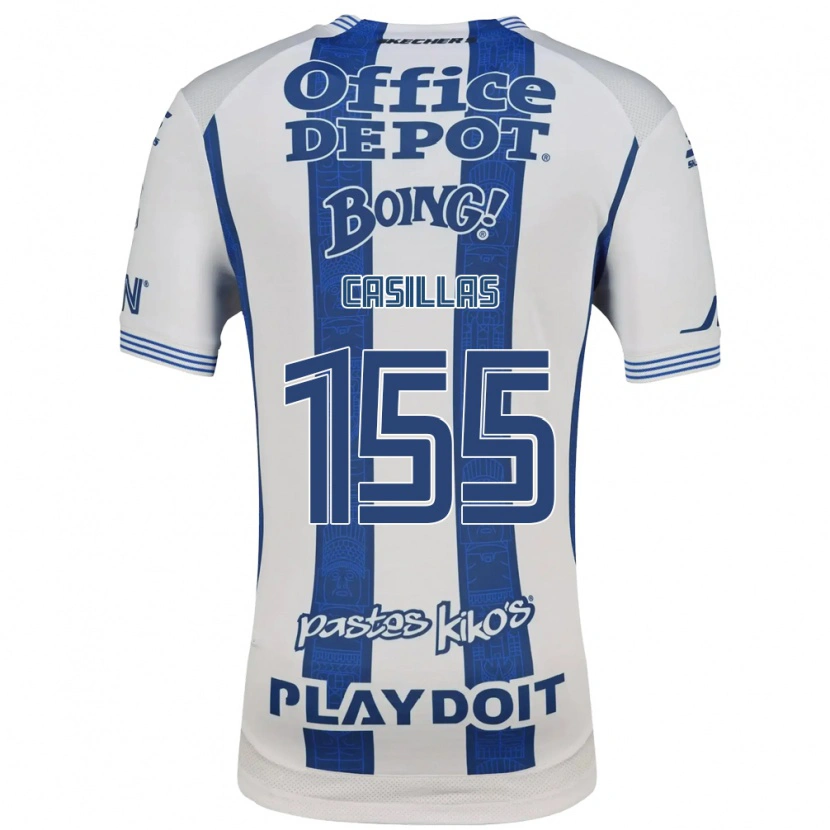 Danxen Bambino Maglia Johan Casillas #155 Bianco Blu Navy Kit Gara Home 2026/27 Maglietta