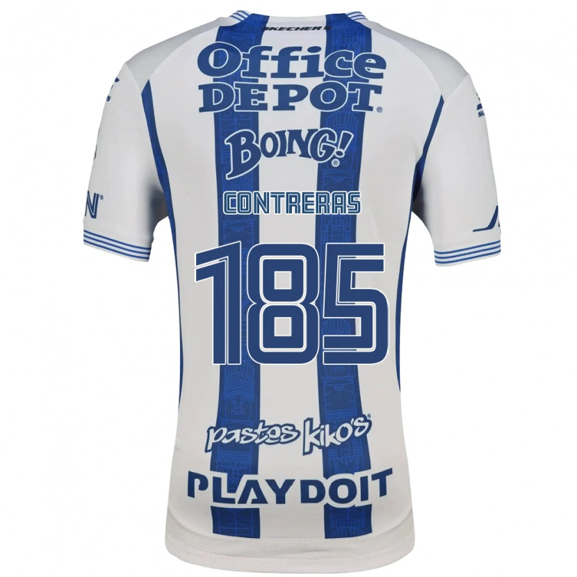 Danxen Bambino Maglia Ari Contreras #185 Bianco Blu Navy Kit Gara Home 2026/27 Maglietta