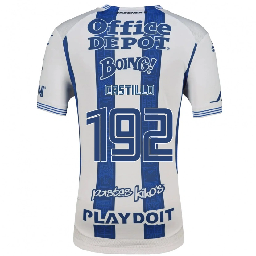 Danxen Bambino Maglia José Castillo #192 Bianco Blu Navy Kit Gara Home 2026/27 Maglietta