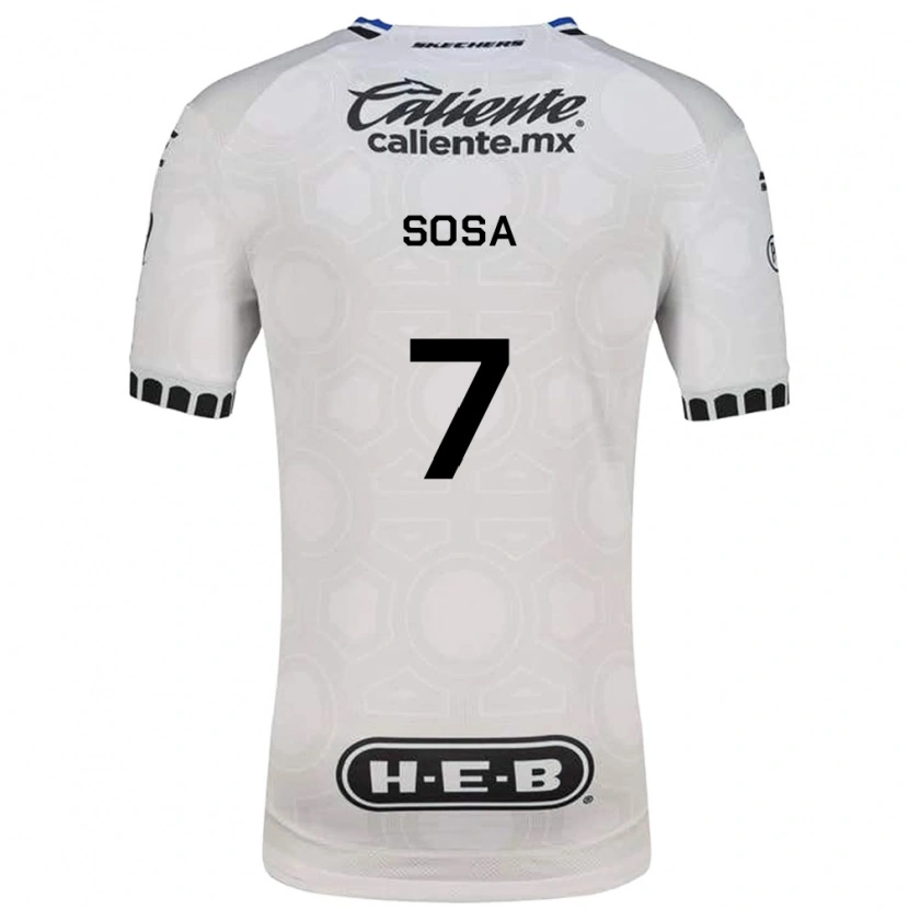 Danxen Bambino Maglia Samuel Sosa #7 Bianco Nero Blu Kit Gara Home 2026/27 Maglietta