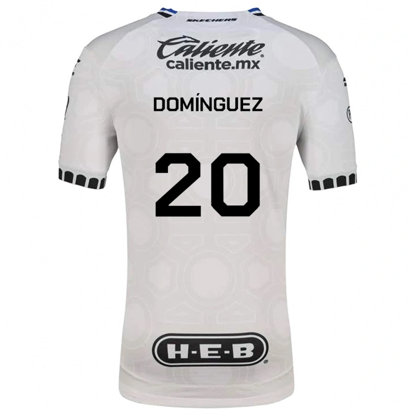Danxen Bambino Maglia Misael Dominguez #20 Bianco Nero Blu Kit Gara Home 2026/27 Maglietta