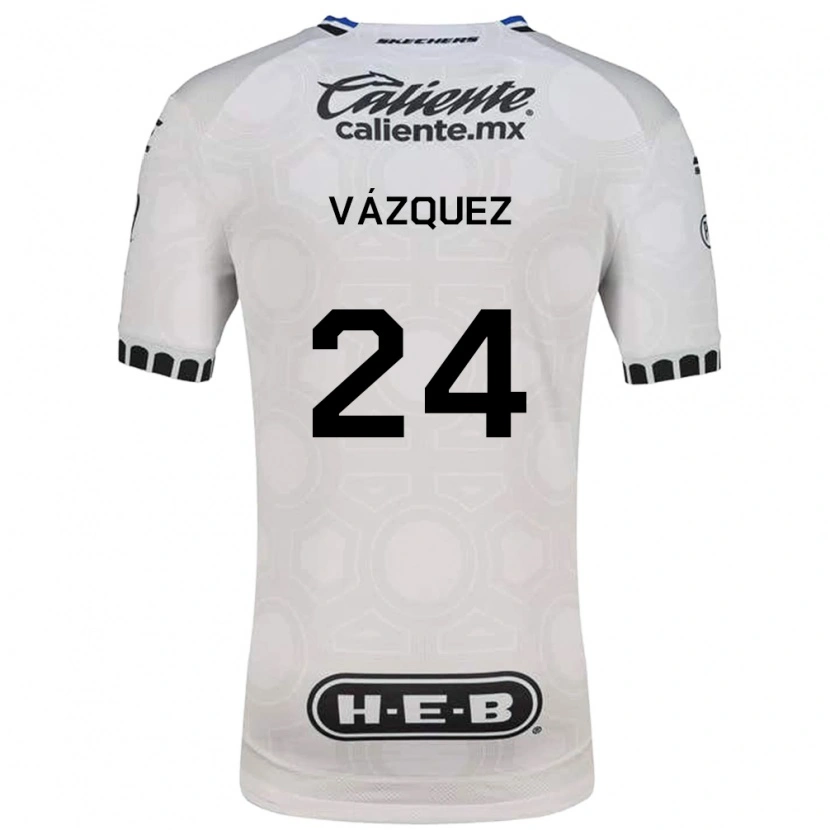 Danxen Bambino Maglia Brayton Vázquez #24 Bianco Nero Blu Kit Gara Home 2026/27 Maglietta