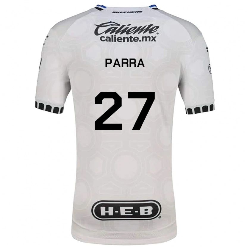Danxen Bambino Maglia Daniel Parra #27 Bianco Nero Blu Kit Gara Home 2026/27 Maglietta