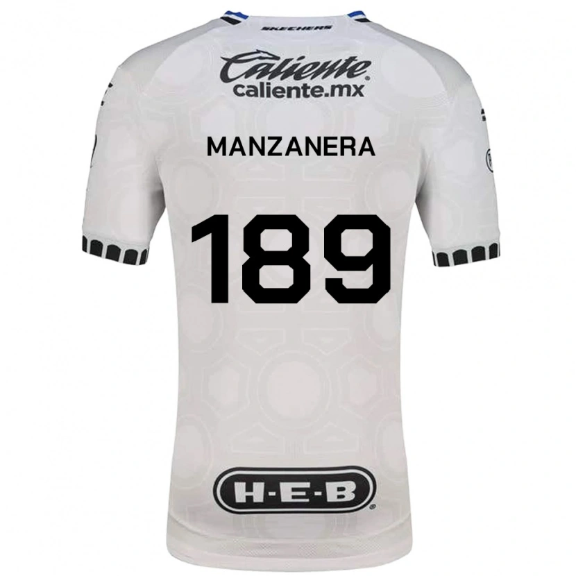 Danxen Bambino Maglia Luis Manzanera #189 Bianco Nero Blu Kit Gara Home 2026/27 Maglietta