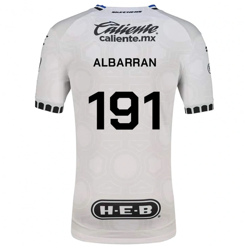 Danxen Bambino Maglia Emilio Albarran #191 Bianco Nero Blu Kit Gara Home 2026/27 Maglietta