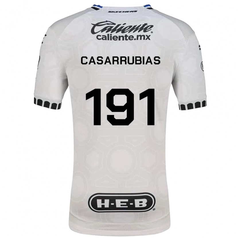 Danxen Bambino Maglia Aaron Casarrubias #191 Bianco Nero Blu Kit Gara Home 2026/27 Maglietta