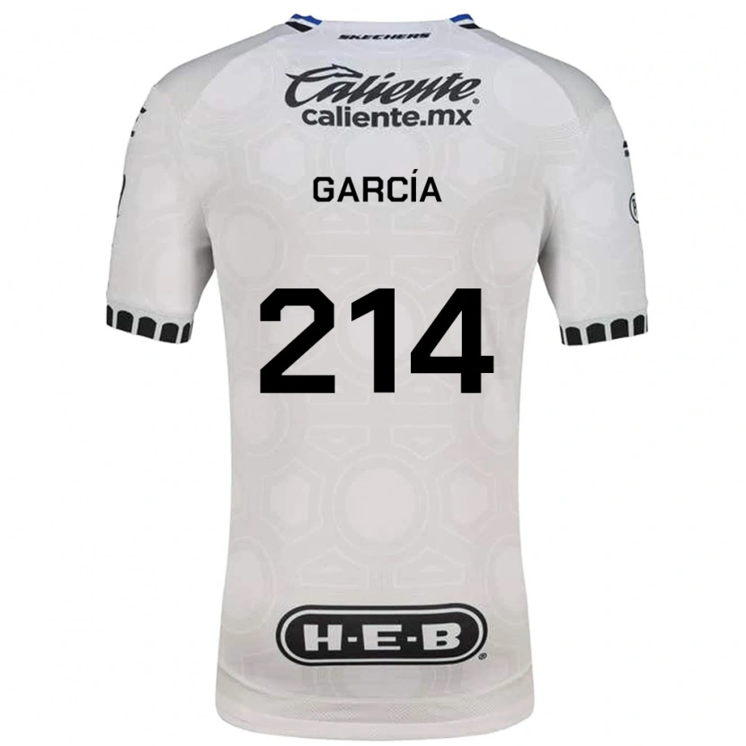 Danxen Bambino Maglia José García #214 Bianco Nero Blu Kit Gara Home 2026/27 Maglietta