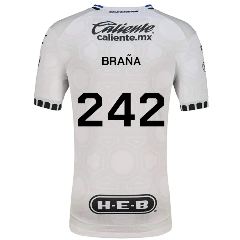 Danxen Bambino Maglia Armando Braña #242 Bianco Nero Blu Kit Gara Home 2026/27 Maglietta