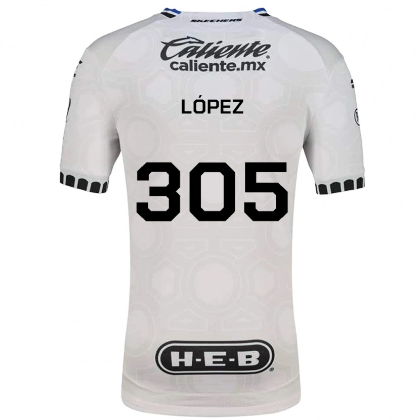 Danxen Bambino Maglia Noé López #305 Bianco Nero Blu Kit Gara Home 2026/27 Maglietta