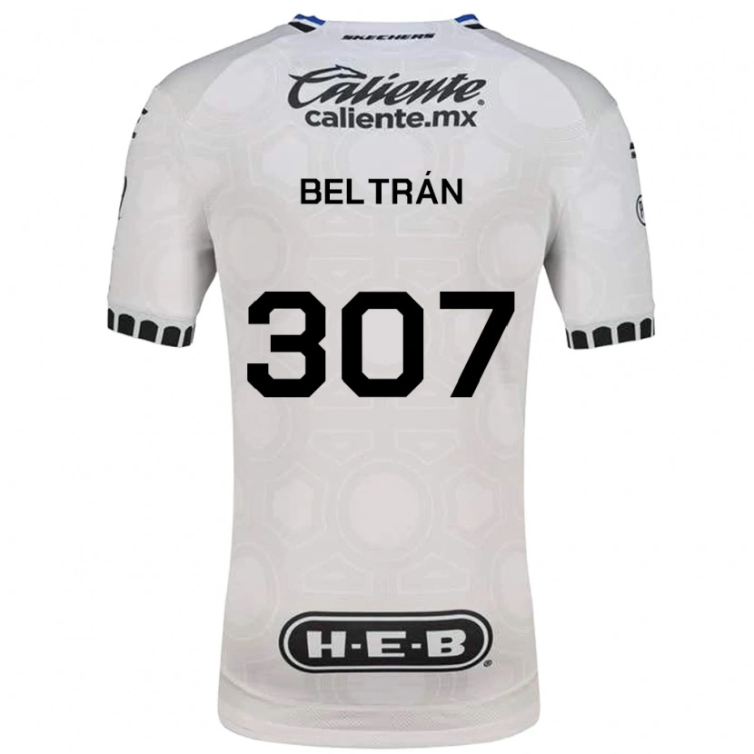 Danxen Bambino Maglia Gael Beltrán #307 Bianco Nero Blu Kit Gara Home 2026/27 Maglietta