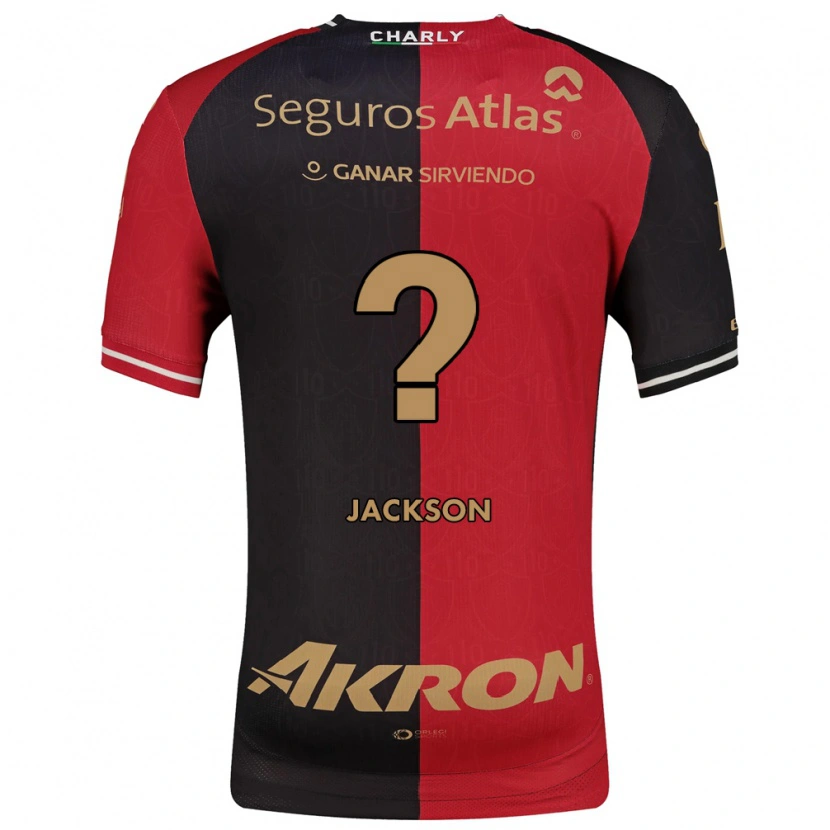 Danxen Bambino Maglia Joaquín Jackson #0 Rosso Nero Marrone Kit Gara Home 2026/27 Maglietta