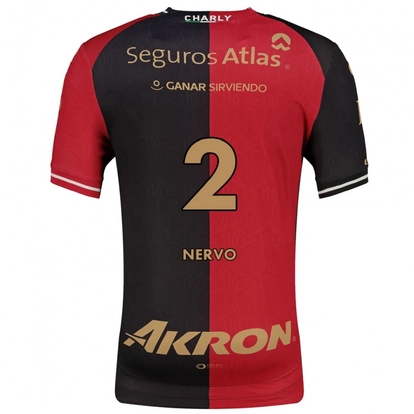 Danxen Bambino Maglia Hugo Nervo #2 Rosso Nero Marrone Kit Gara Home 2026/27 Maglietta