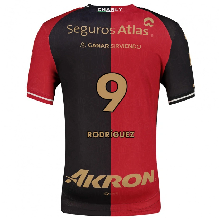 Danxen Bambino Maglia Agustín Rodríguez #9 Rosso Nero Marrone Kit Gara Home 2026/27 Maglietta