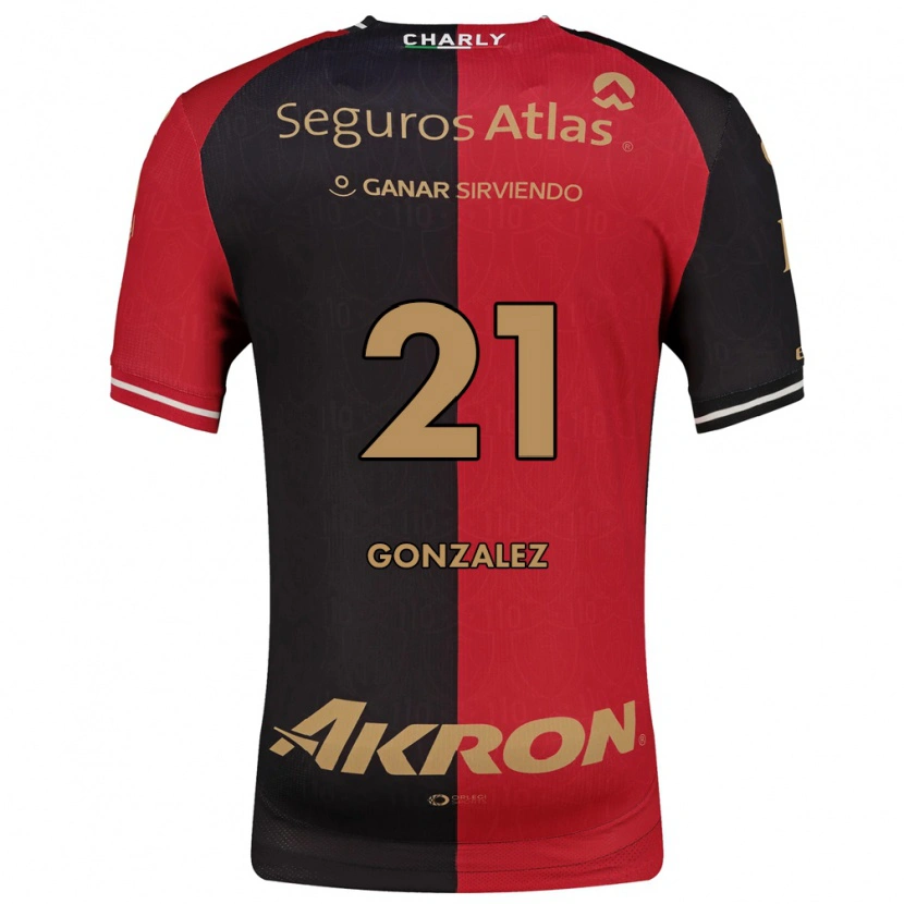 Danxen Bambino Maglia Sarahí González #21 Rosso Nero Marrone Kit Gara Home 2026/27 Maglietta