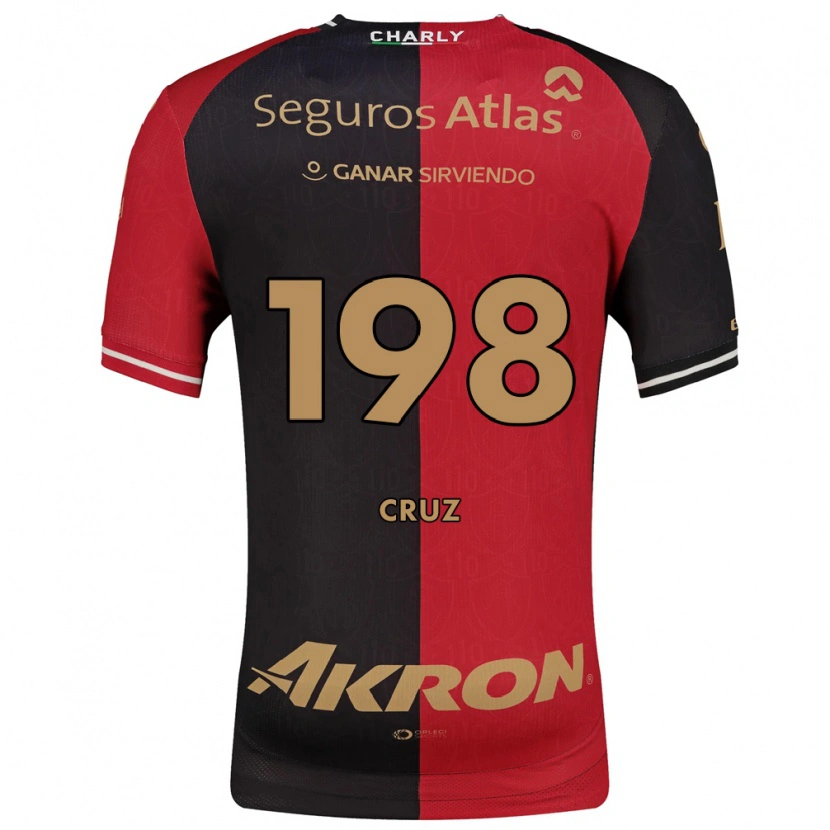 Danxen Bambino Maglia Carlos Cruz #198 Rosso Nero Marrone Kit Gara Home 2026/27 Maglietta